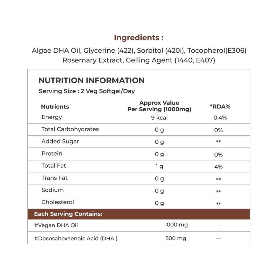 NATURALTEIN Vegan Omega 3 - Algae