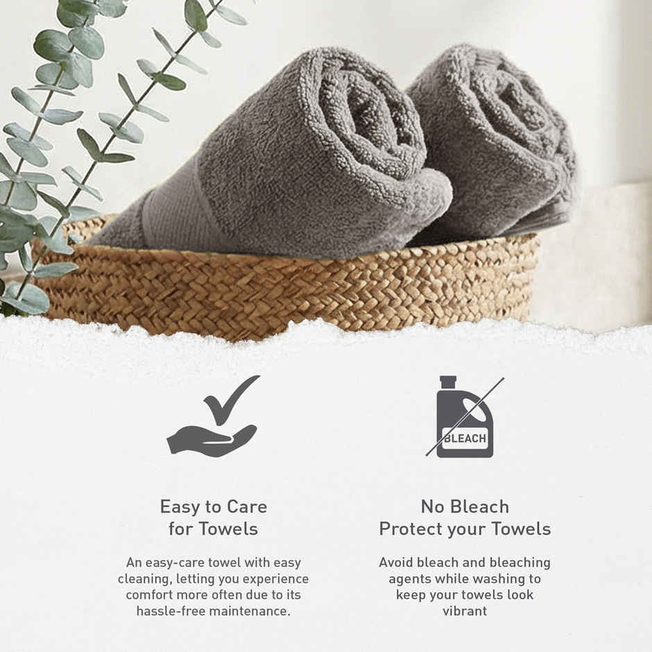 Mytrident Urban Comfort Cotton Bath Towel | Charcoal