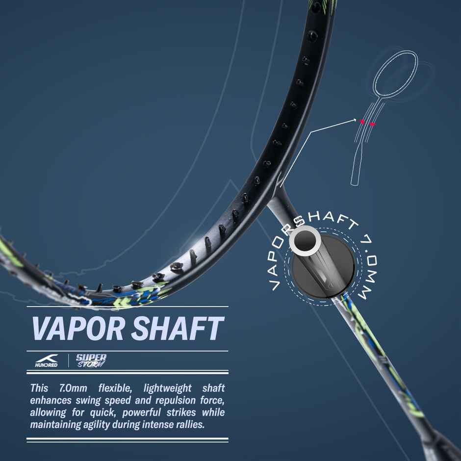 Hundred Super Storm Strung Racket With Full Racket Cover