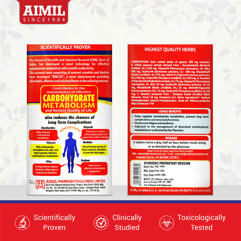 Aimil Bgr-34 Tablets