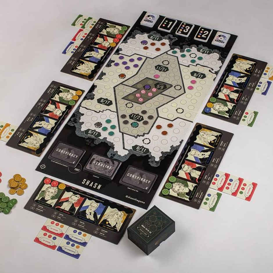 Shasn | The Political Strategy Board Game | 3 -5 Players | 14+ years