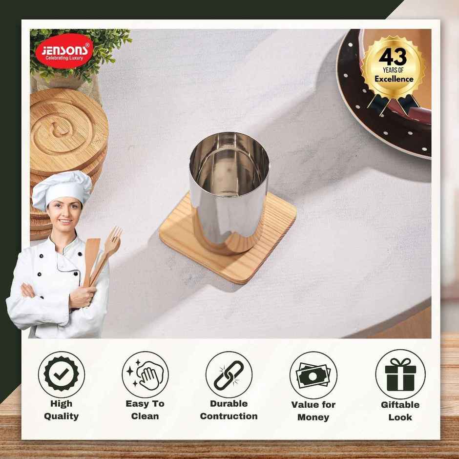 Jensons Stainless Steel Amrapali Straight Glass 300 ml Combo