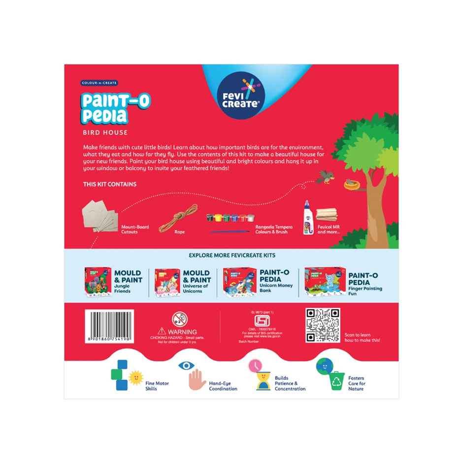 Pidilite Fevicreate Make Your Own Bird House Diy Art & Craft Set - Multicolor