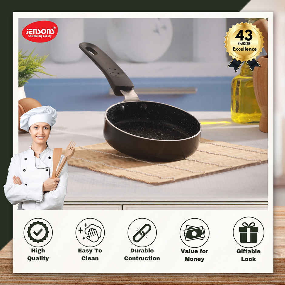 Jensons Non Stick Mini Fry Pan 12 cm | Egg Pan for Gas Stove