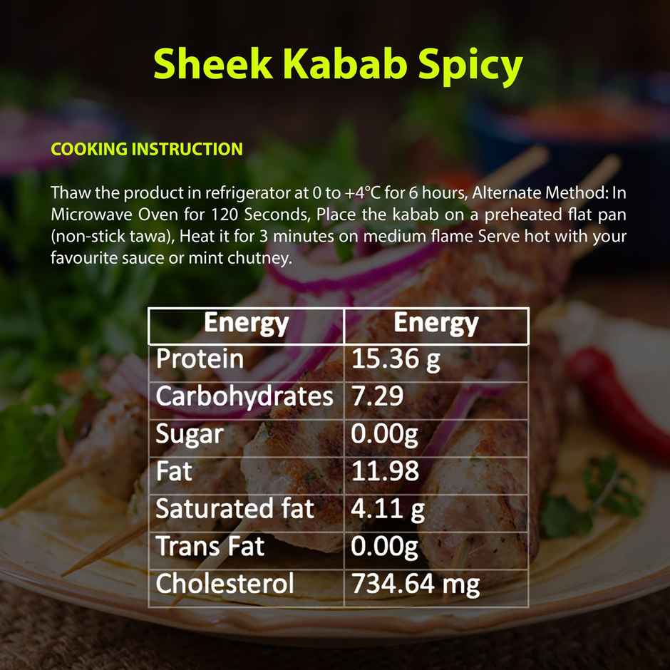 Carnivore Chicken Seekh Kabab Angara/Spicy