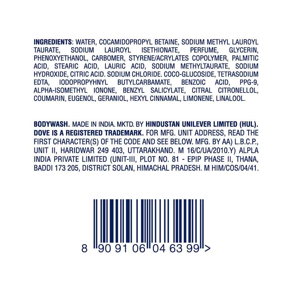 Dove Advanced Sensitive Care Bodywash| with Ceramide- Nutrient Cream|250 ml