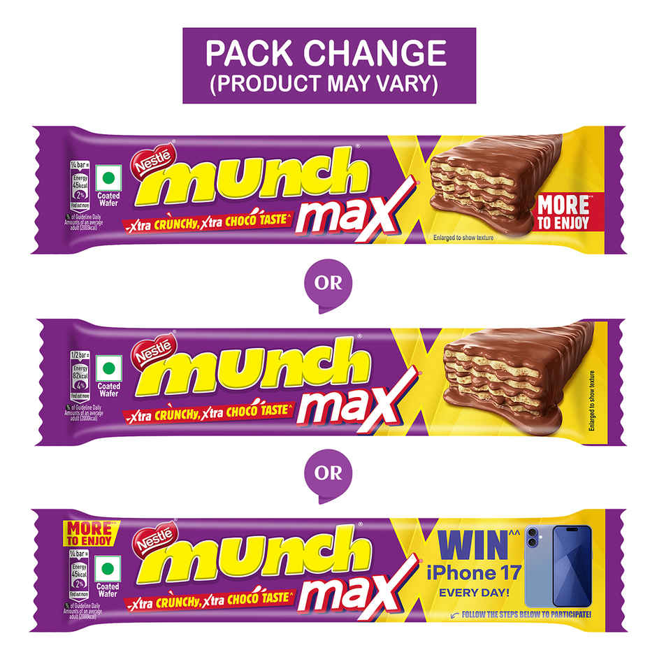 Nestle Munch Max Choco Coated Crunchy Wafer Bar Combo