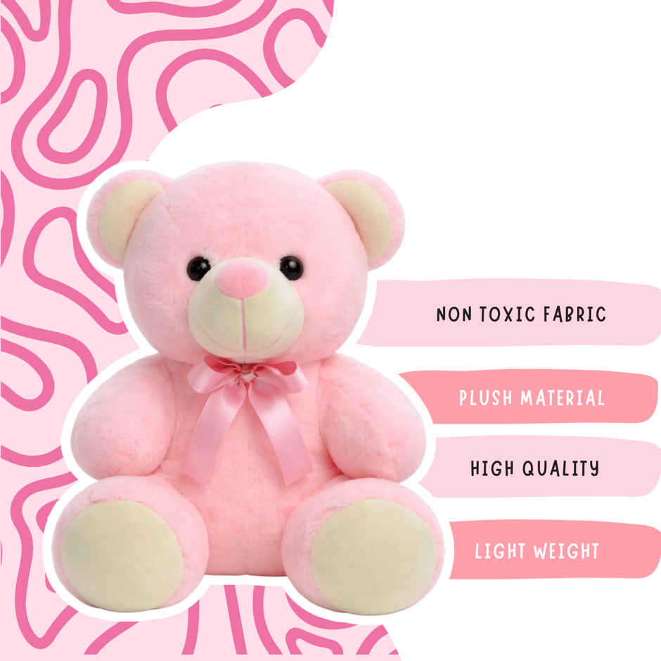 Toytales N22 40cm| Stuffed Teddy Bear | Soft Toy |Animal Toys For Kids|Animal|Pink