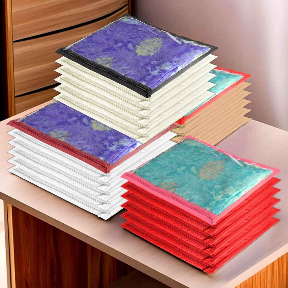 Kuber Industries Clothes Organizer (Pack of 24) | Saree | Salwar Suit | Lehenga | Multicolor