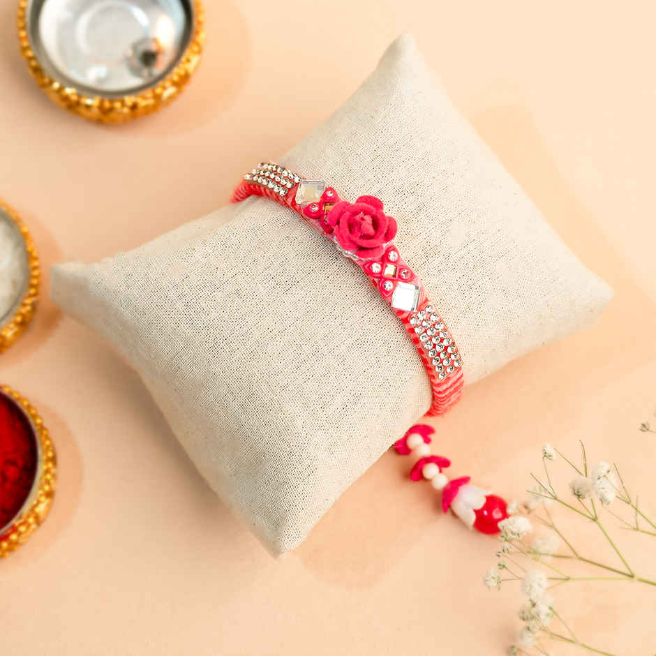 Lumba Rakhi for Bhabhi | Studded | Pack of 1 | Avyaan Rakhi