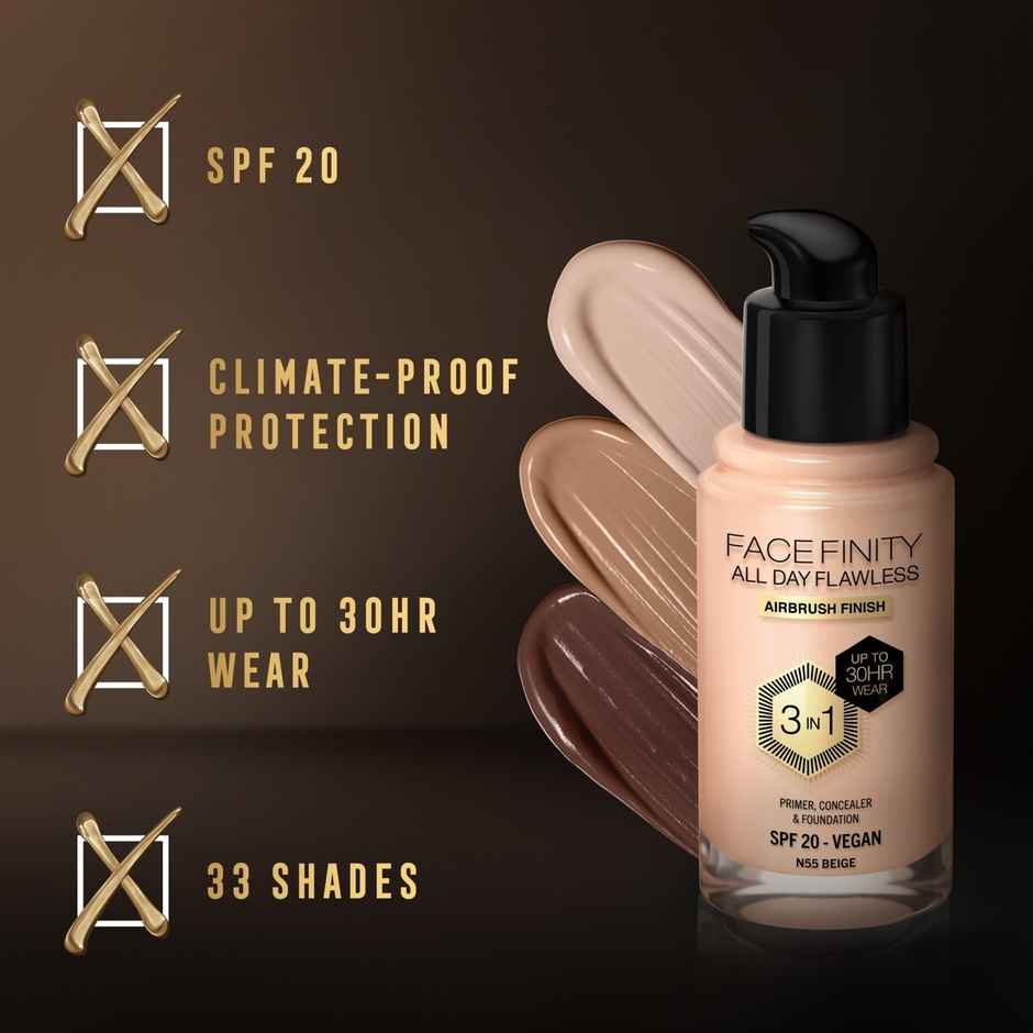 Max Factor Face Finity All Day Flawless 3 In 1 Foundation - Beige