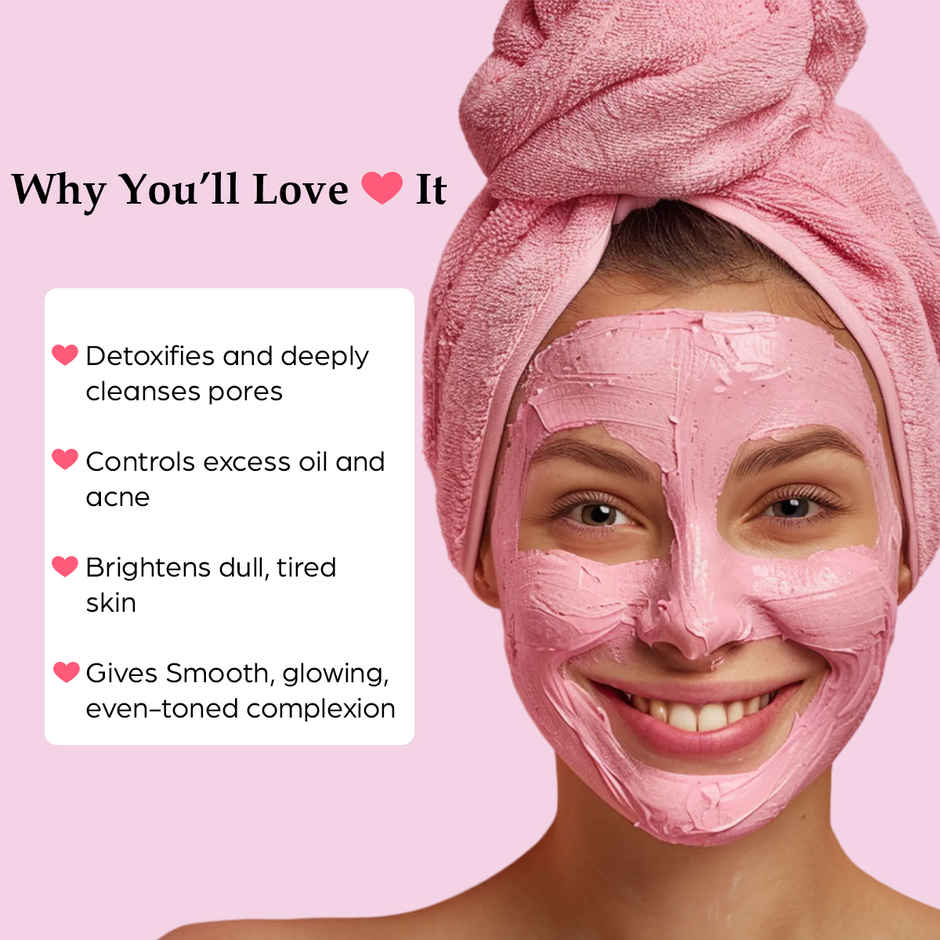 Sanfe PorePurify Pink Clay Mask Oil Control & Brightening Face Mask for Oily & Acne-Prone Skin
