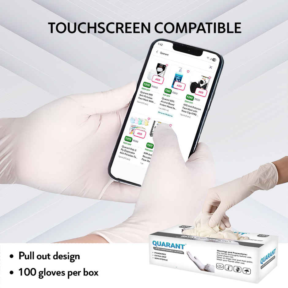 Latex Disposable Hand Gloves | Powdered | Medium
