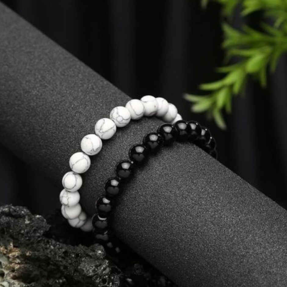 YouBella Multicolour Natural Stones Stylish Couple Love Bracelet For Unisex