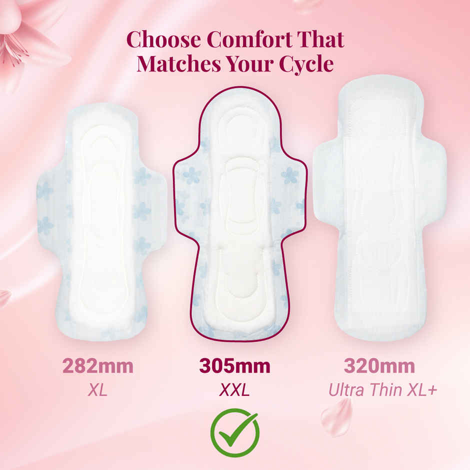 Niine Naturally Soft Day & Night Sanitary Pads | 305 mm | XXL | 40 Pads