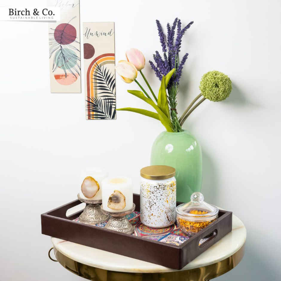 Birch & Co. Serving Tray - Mandala With Four Free Matching Coasters