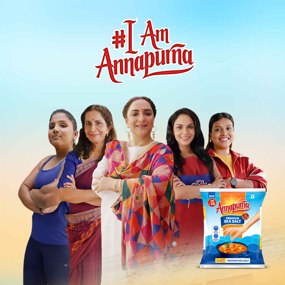 Annapurna Premium Iodised Sea Salt | Naturally Sun Dried | Naturally White | Pure & Free-Flow | Uppu