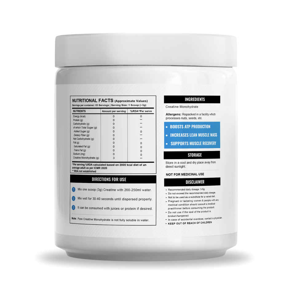 Wellcore Micronised Unflavored Creatine Monohydrate | 83 servings