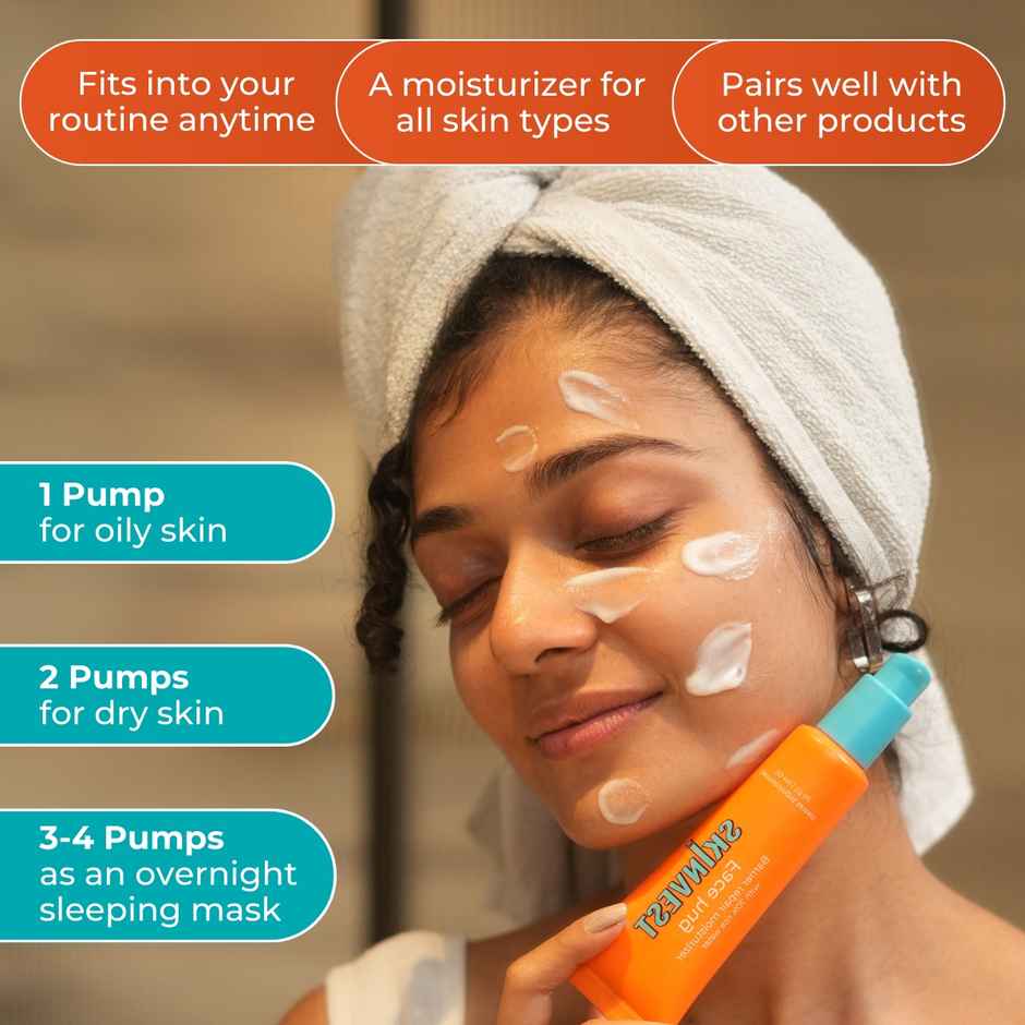 Skinvest Face Hug Face Moisturiser | For All Skin Type | Barrier Repair Moisturizer-70% Rice Water