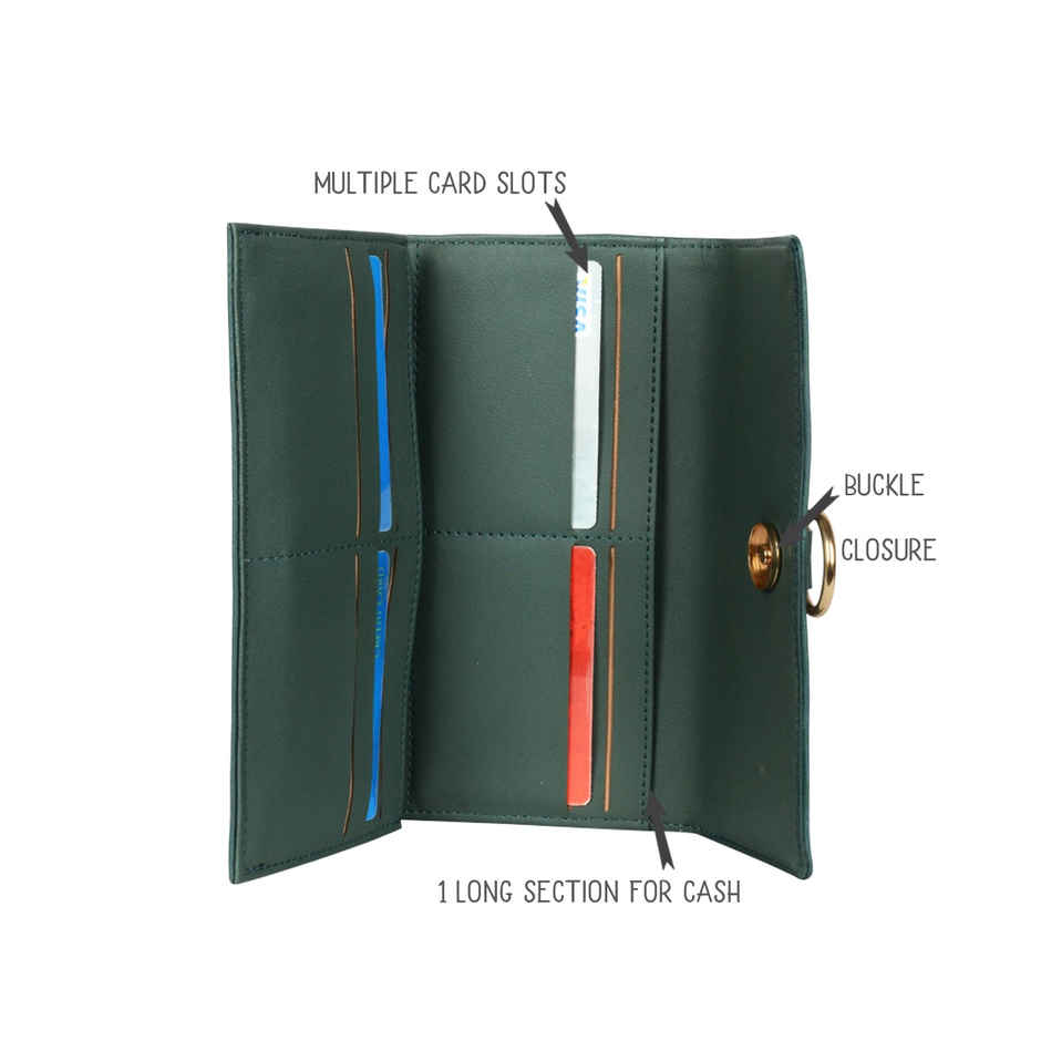 Baggit Women L Green 3 Fold Wallets