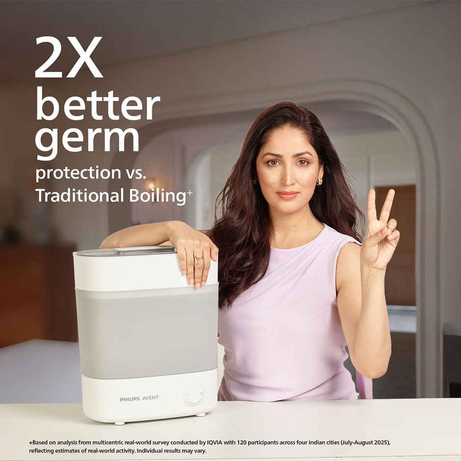 Philips Avent Bottle Sterilizer | Kills 99% Germs | Natural Steam | Stays 24hrs | SCF291/00