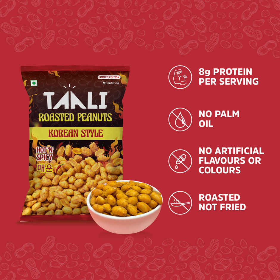 Taali Roasted Peanuts - Korean Snack, Premium Quality Bharuchi Nuts, Rich in Protein