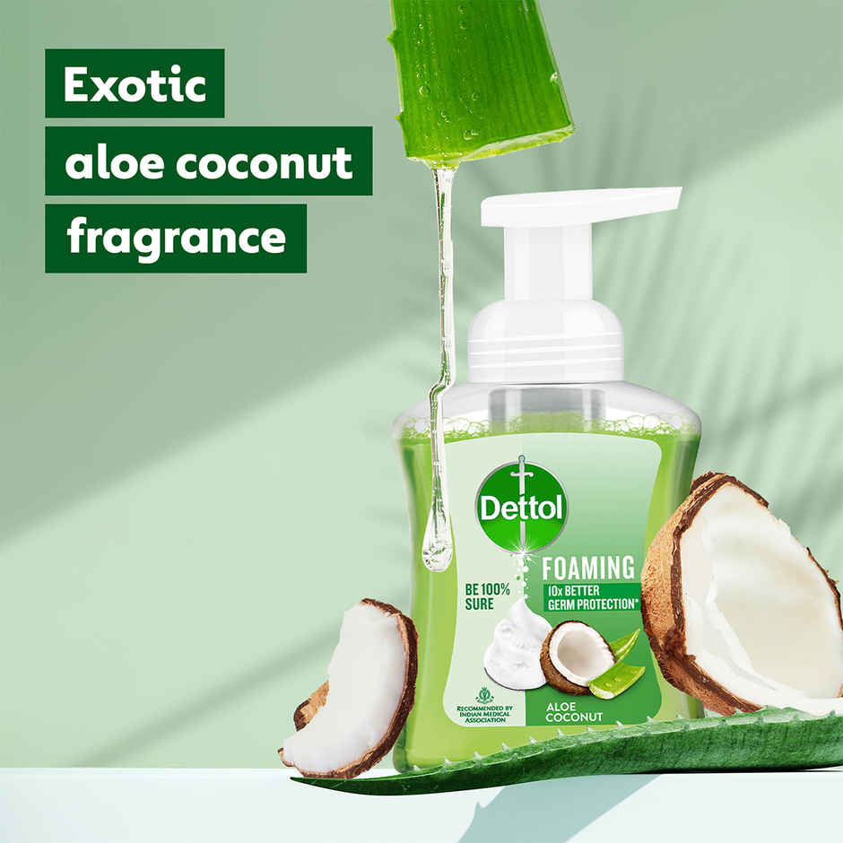 Dettol Foaming Handwash Aloe Coconut Pump (250ml) & Dettol Foaming Handwash Strawberry Pump (250ml) Combo