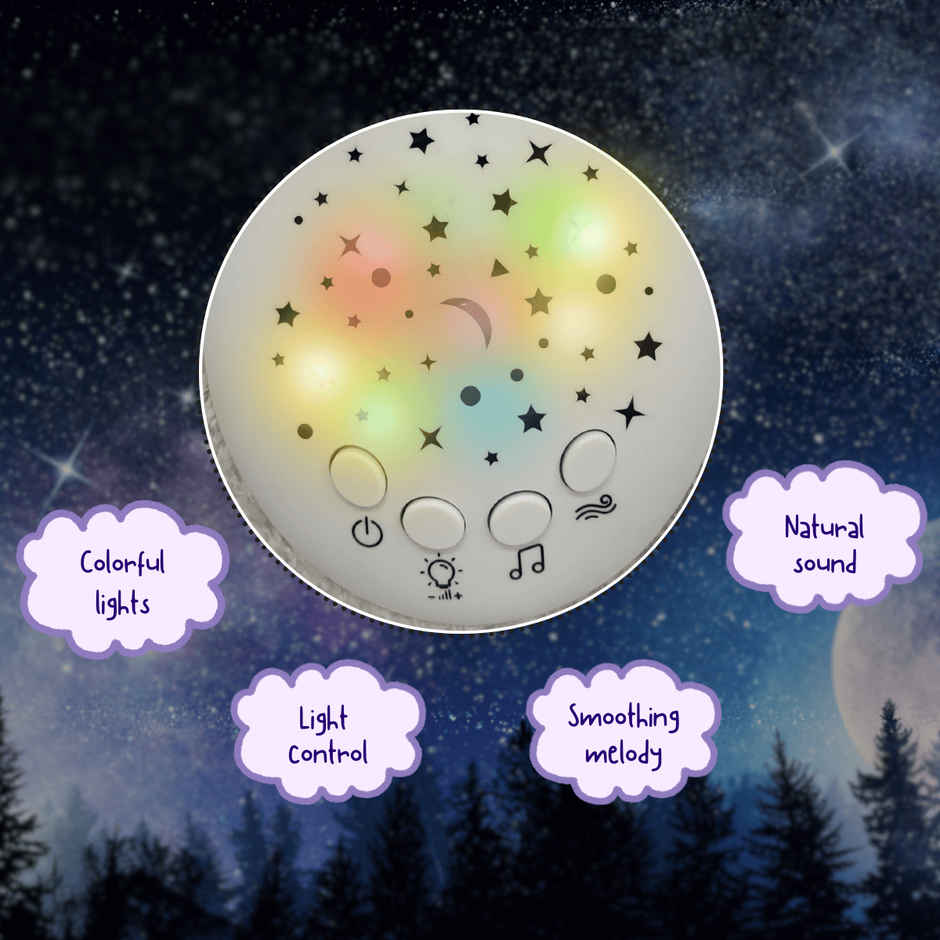 Toytales Grey Musical Toy | Electronic Toys | Star Projector | Perfect Soft Toy For Kids | Bedtime