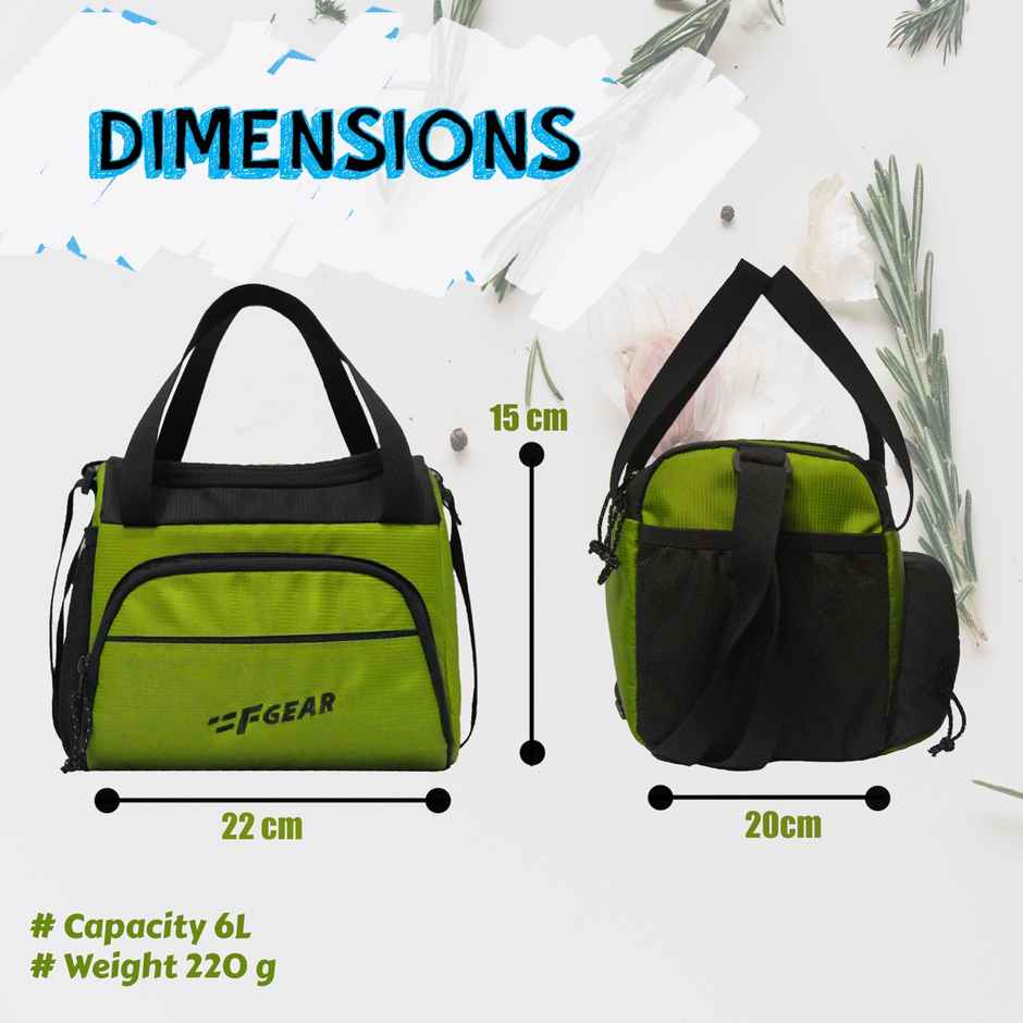 F Gear Yolo Forest Green Black Lunch Bag