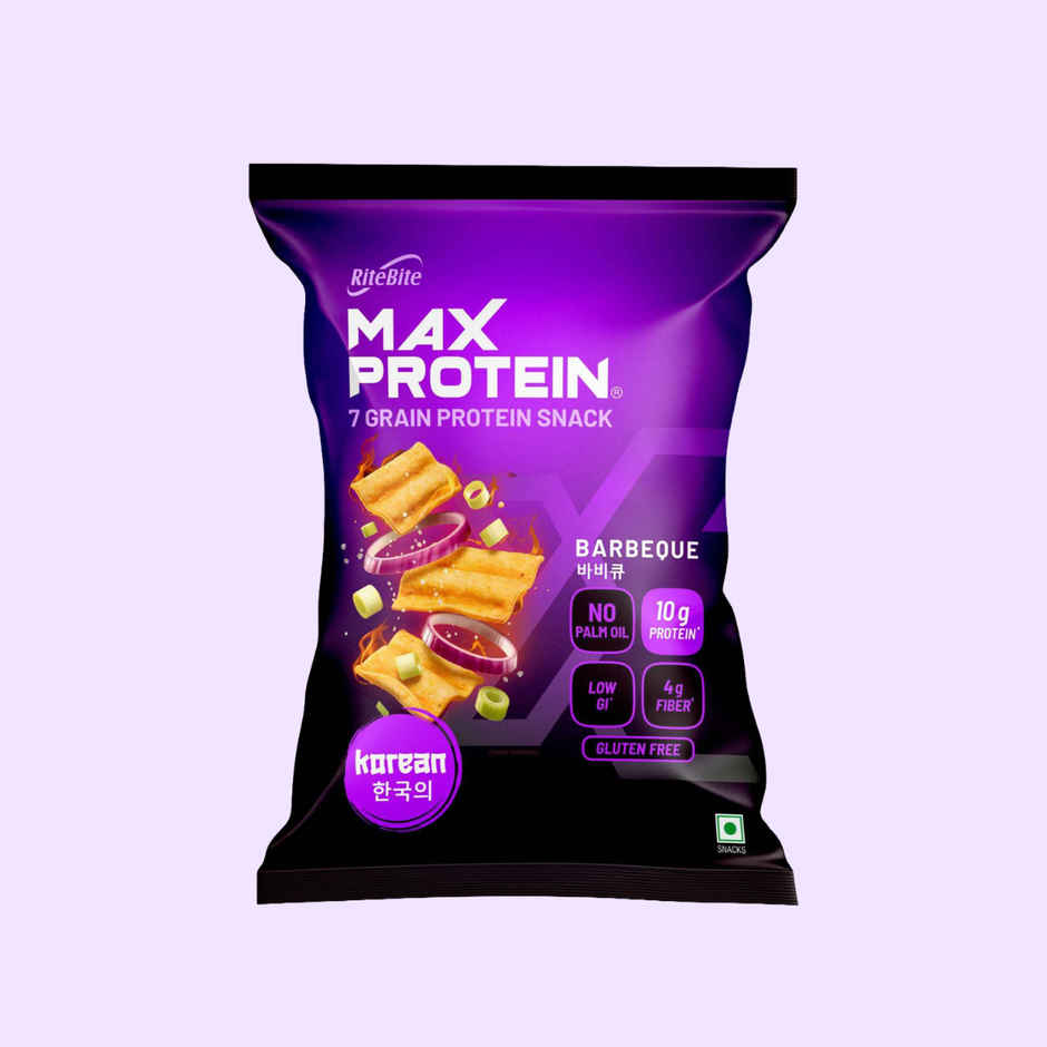 RiteBite Max Protein Barbeque Multigrain Protein Korean Chips | 10g Protein | 4g Fiber