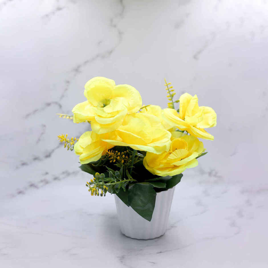 BAY6 Artificial Bonsai Orchid Flower with Pot
