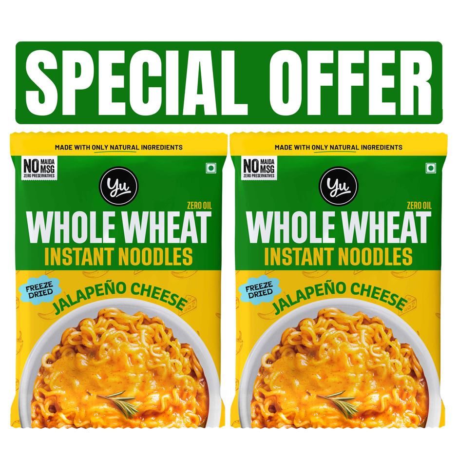 Yu Jalapeno Cheese - Whole Wheat Instant Noodles | Pack Of 2