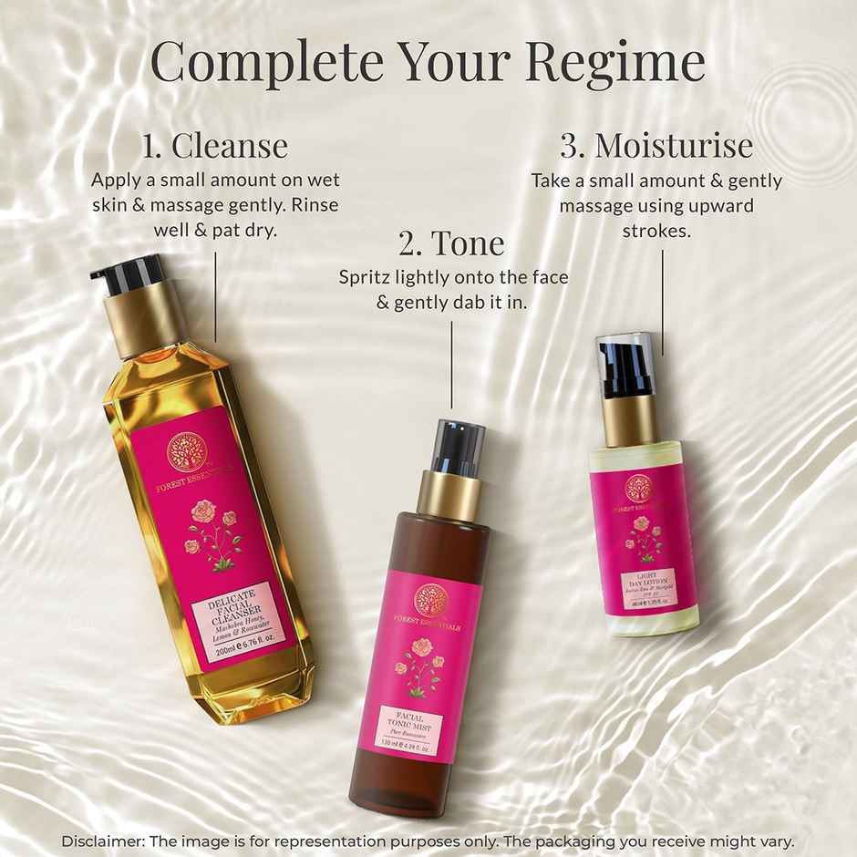 Forest Essentials Facial Cleanser Honey Lemon Rosewater | Brightening Ayurvedic Face Wash