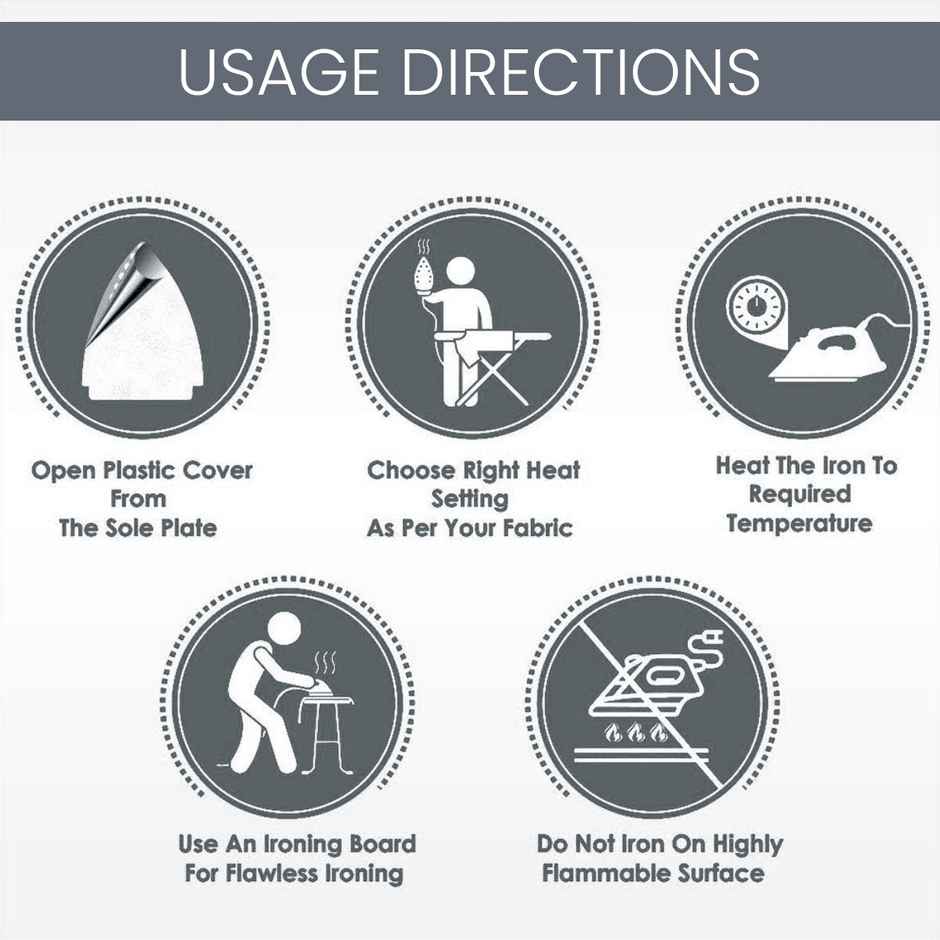 INALSA Dry Iron Opal 1000 W 1000 W Dry Iron (White/Grey)