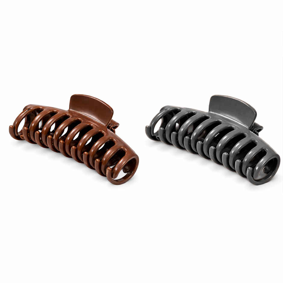 Sanfe Unbreakable Hair Clutcher for Women | Strong Grip | Black & Brown
