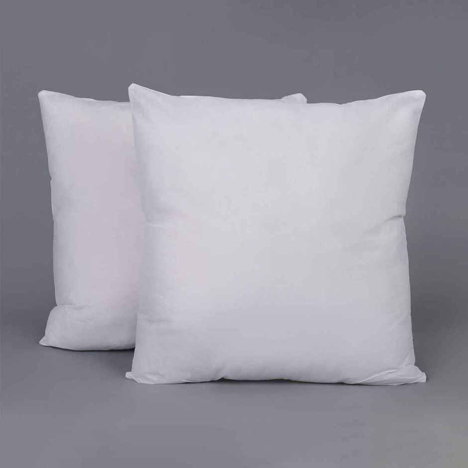 Kuber Industries Microfibre 2 Pieces Cushion Filler Set 16"x16" (White) - CTKTC040732