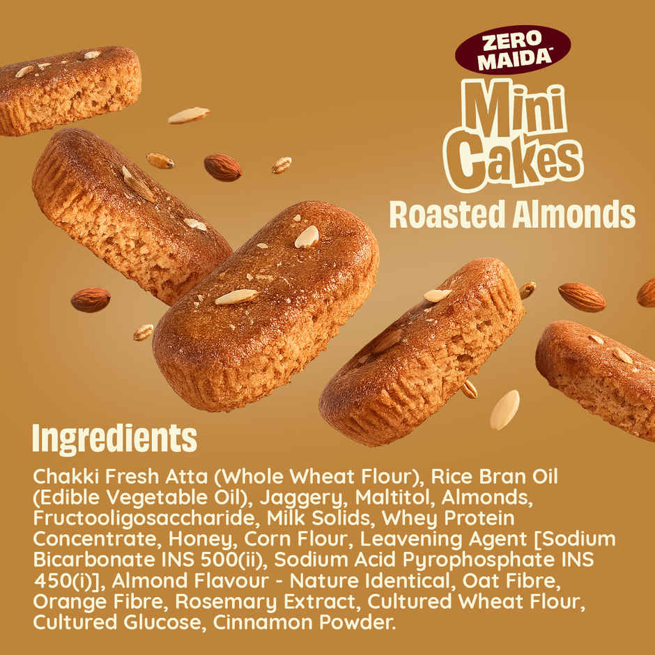 The Health Factory Mini Cakes - Roasted Almonds | Zero Maida