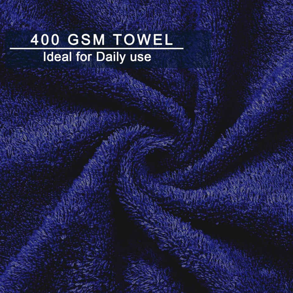 BAY6 100% Cotton Bath Towel - 140 cm x 70 cm | 400 GSM - Blue