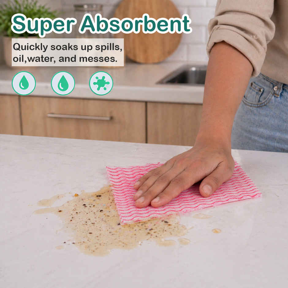 GINNI Superwipe Kitchen Towel Roll | 50 Pulls | 30 x 25 cm