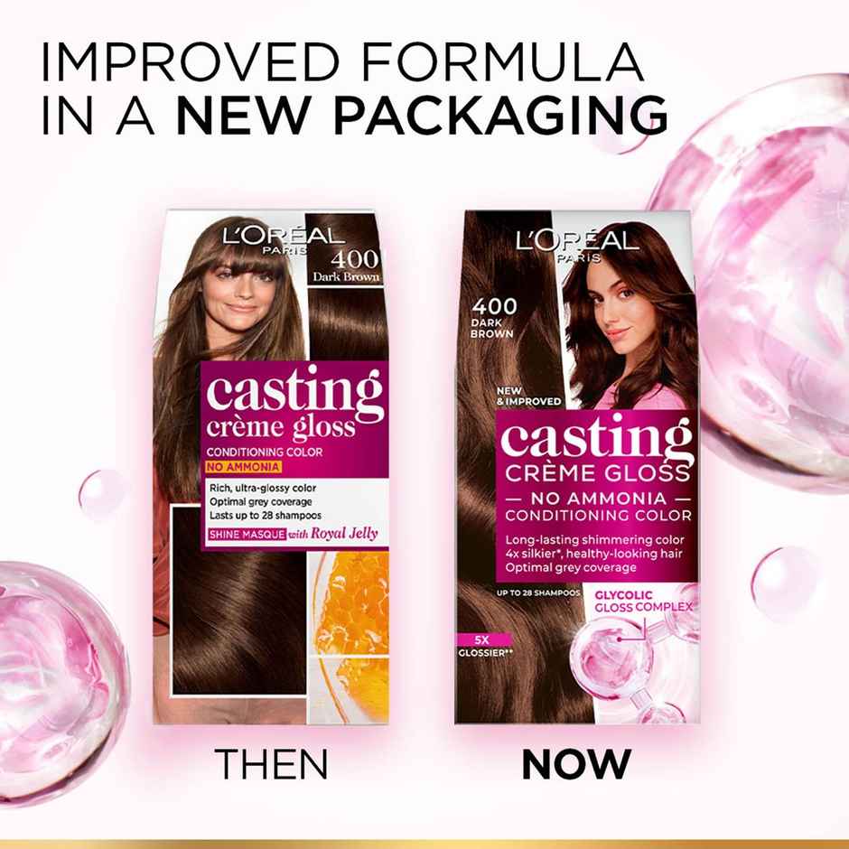 L'Oreal Paris Casting Creme Gloss Hair Color (Dark Brown 400)