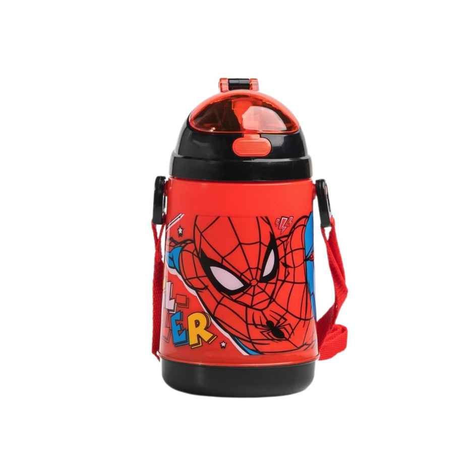 Marvel Spiderman Insulated Straw Sipper Water Bottle.-Hmthsb 00864-Spm - 400ml