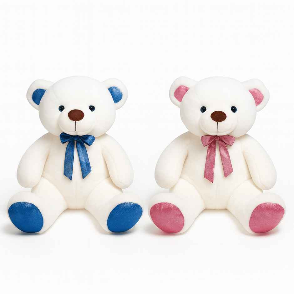 Toytales Cute Teddy Bear Soft Toy | White Plush Stuffed Animal Toy 85 cm