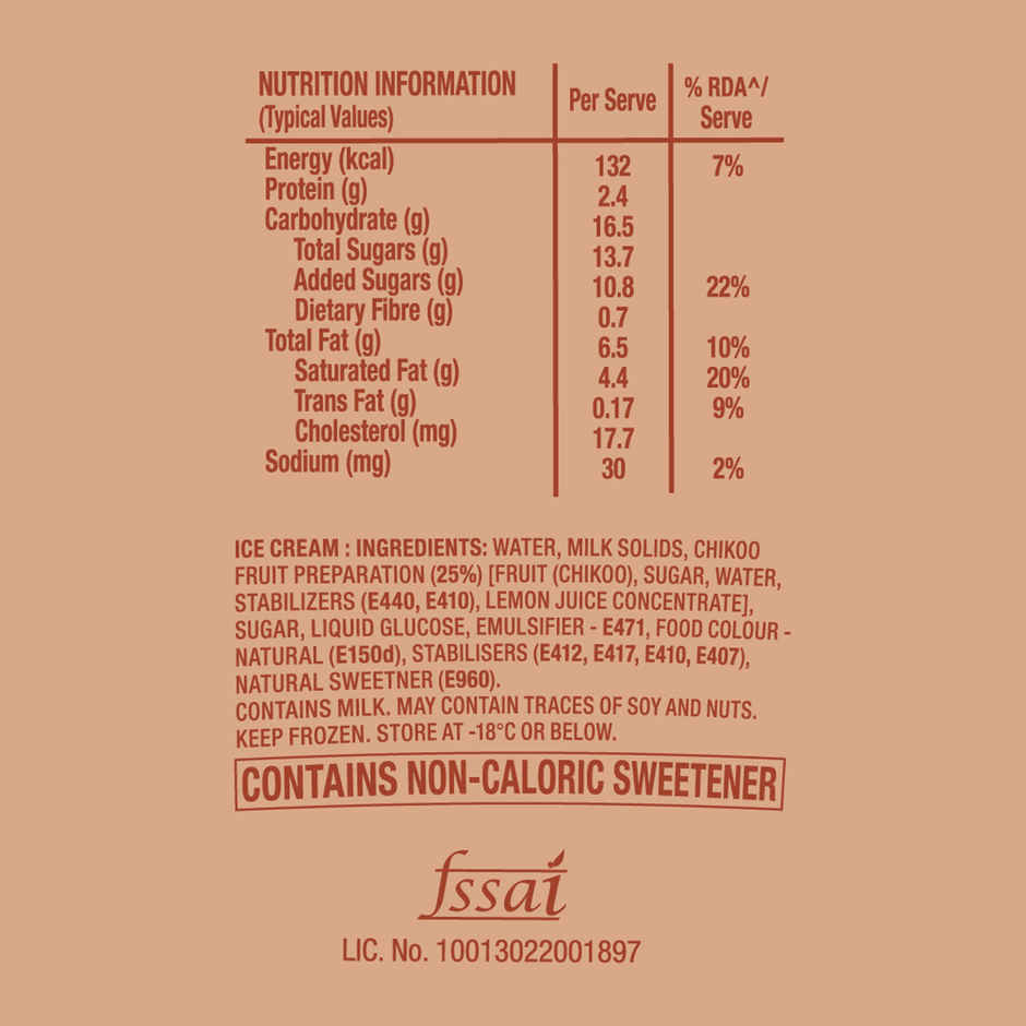 Slow Churn Chikoo Ice Cream Tub