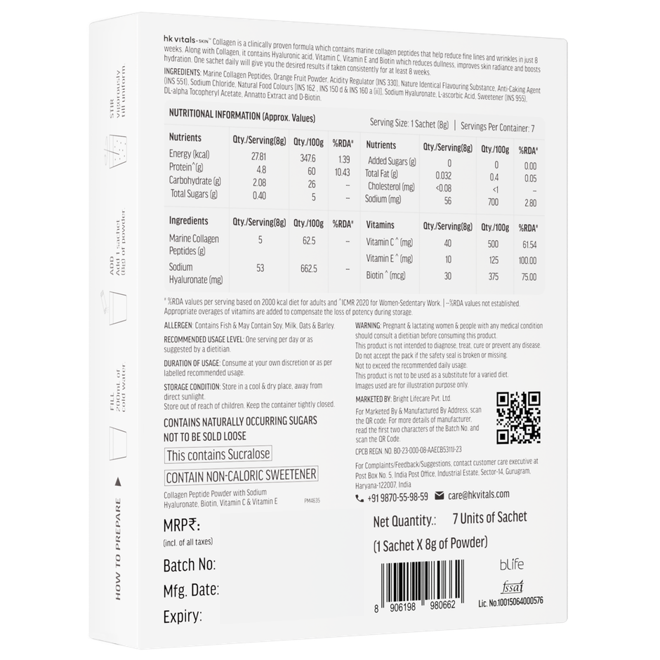 hk vitals Skin Radiance Marine Collagen Supplement Orange Pack of 7