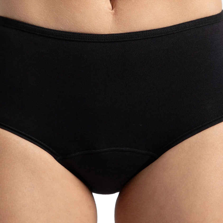 Jockey SW05 Women's Super Combed Cotton Elastane Stretch Period Panty | Black-L