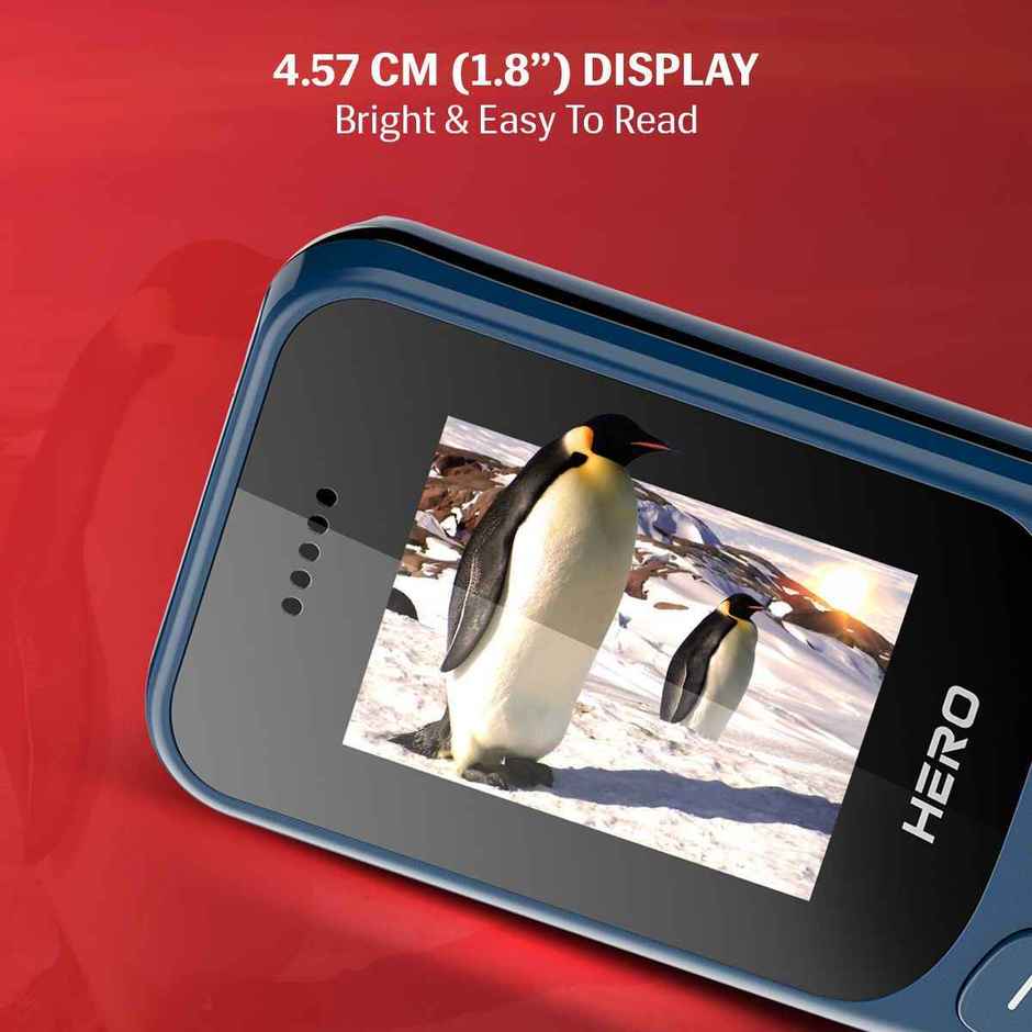 Lava Hero Shakti 2026 Dual SIM Keypad Phone | 1.8 inch Display | Type C | Blue