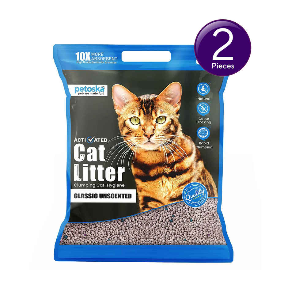 Petoska Bentonite Cat Litter | Unscented Combo