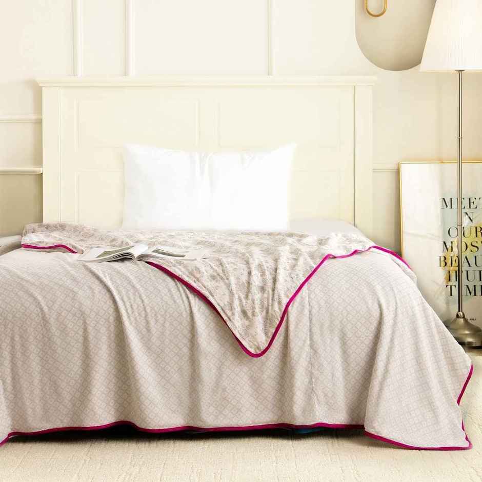 Story@home Printed Single Dohar/Duvet Cover (Cotton, Pink) (220x144x2 cms)