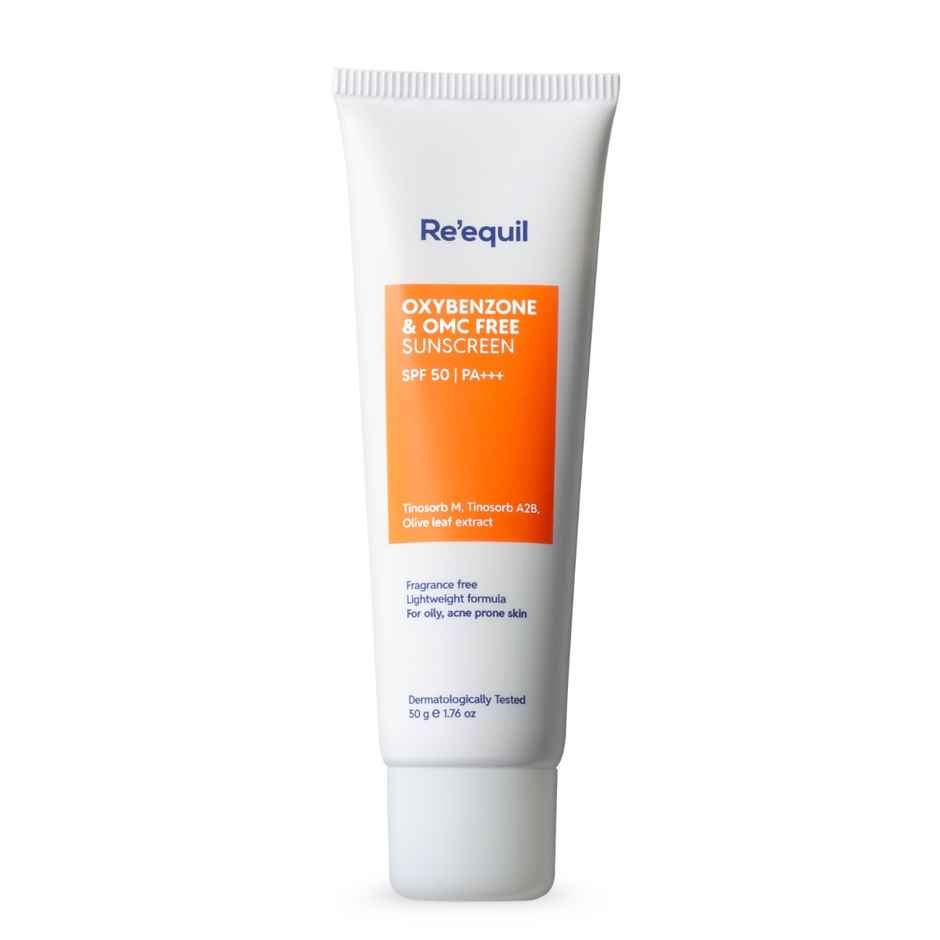 Re'Equil Oxybenzone Free Sunscreen SPF 50 For Oily, Acne Prone Skin
