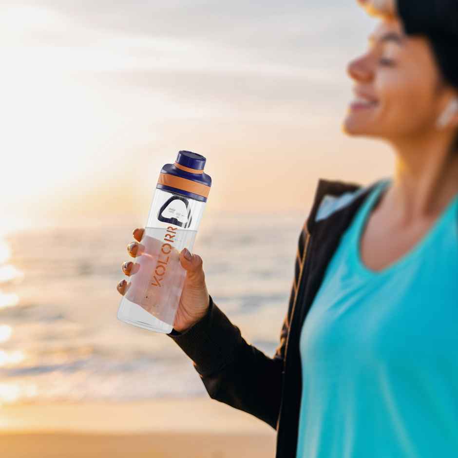 Kolorr Zest 620 ml Bottle | Blue & Orange | Ideal for Travel & Everyday Hydration